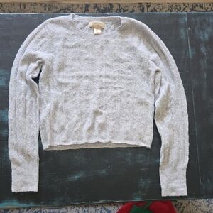 Gray Cable Knit Sweater